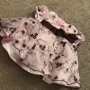 Pink and brown dress